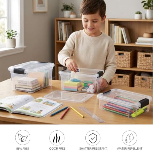 1.05 Quart Mini Clear Plastic Storage Container with Lid (1.05 Quart)