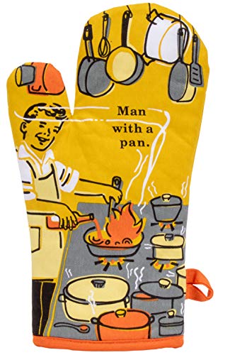 Oven Mitts Cute Kitchen Accessories & Kitchen Gifts (Man With a Pan)