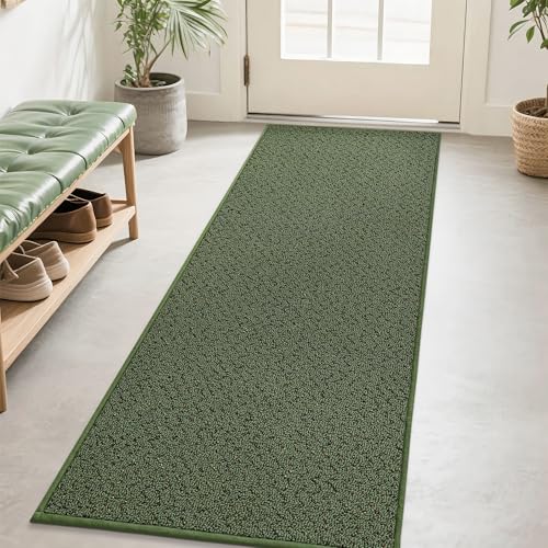 Hallway Runner Rugs Non (Green / 2' x 8')