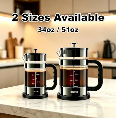French Press Coffee Maker 34oz (New Style Dark Pewter / 34oz)