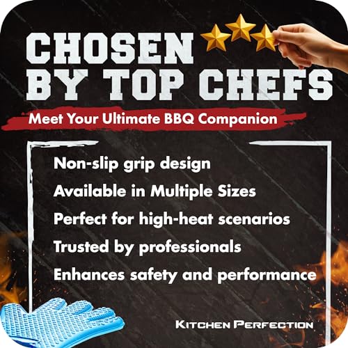 S Silicone Pizza Oven Gloves (Blue / Small)