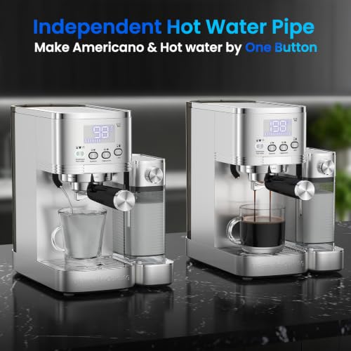 20 Bar Espresso Machine with Automatic Milk Frother (A-Silver)