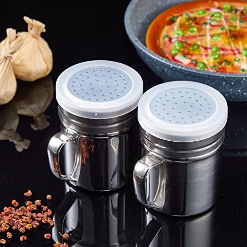 6 Pcs Stainless Steel Salt and Pepper Shakers (10oz)