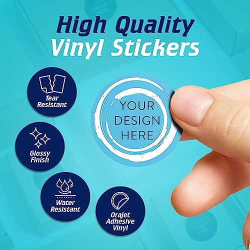 Custom Vinyl Stickers Your Image (100 Count)