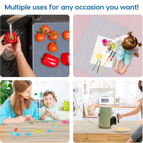 Silicone Mat for Kitchen Counter (Clear / 36"L x 24"W)