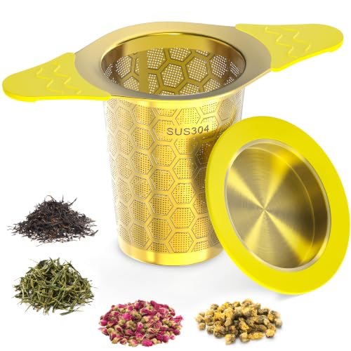 Tea Infuser for Loose Leaf Tea (1 Pack - Gold)
