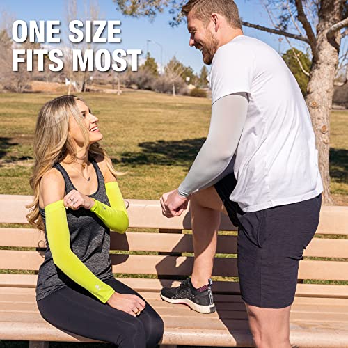 Cooling Arm Sleeves for Men & Women (1 Pair: Green / One Size)