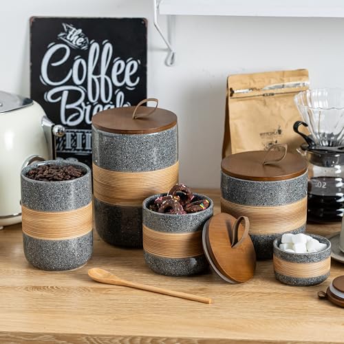 Ceramic Coffee Container (Grey / 18 fl.oz)