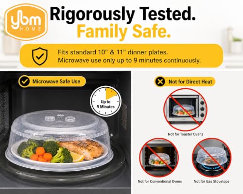 Microwave Splatter Cover Keeps Your Microwave Spotless During Food Heating (3.25x11x10)