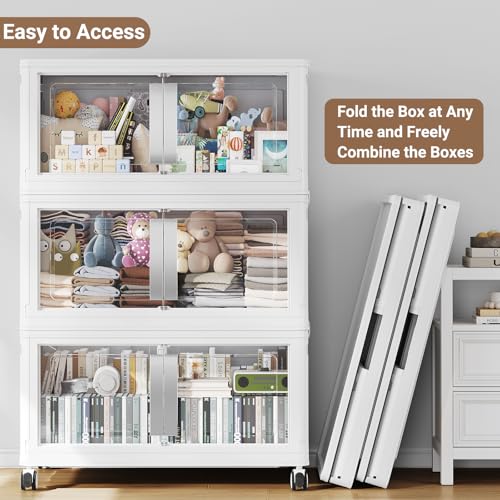 800QT Stackable Storage Bins with Lids (160QT -5pack / White)