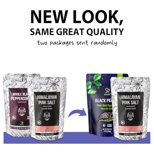 Pink Salt 32Oz + Rainbow Peppercorns 12Oz (44 Ounce)