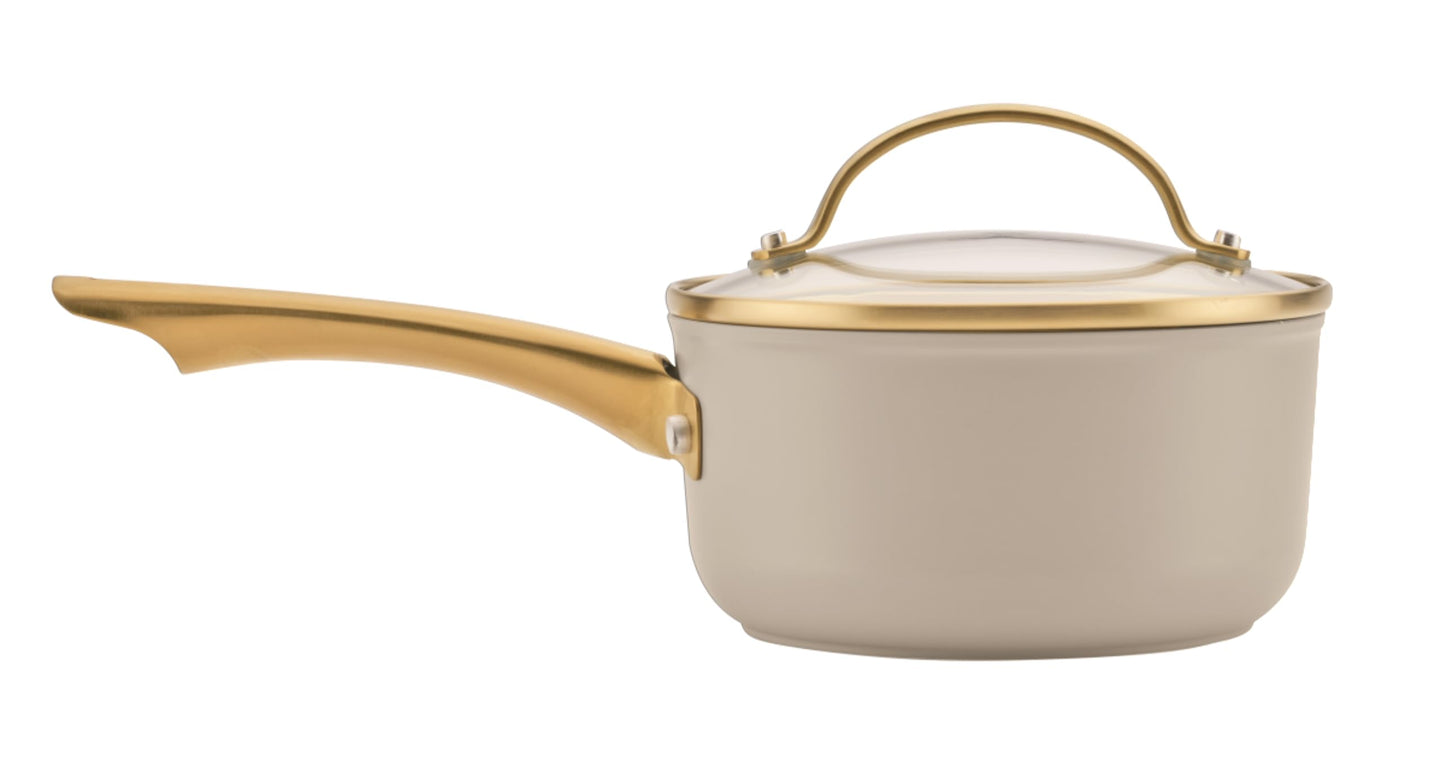 Forged Induction Ceramic Nonstick Cookware Set (Taupe / Cookware Set (12-Piece))