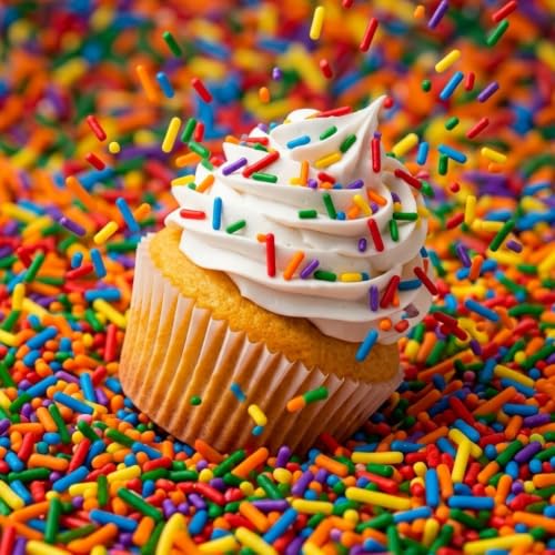 Sprinkles Edible Cake and Cupcake Sprinkles with Assorted Shapes and Sizes for Parties (Rainbow multi)