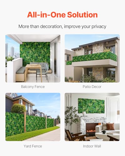 Artificial Grass Wall Panels (Mixed Leaf / 20*20IN 8P)