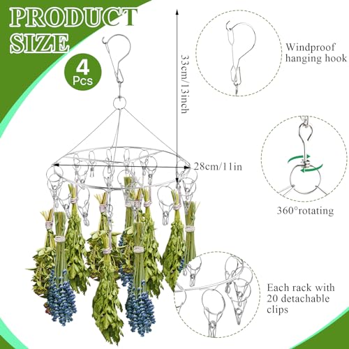 Round Herb Drying Rack for Drying Spices (4 Count)