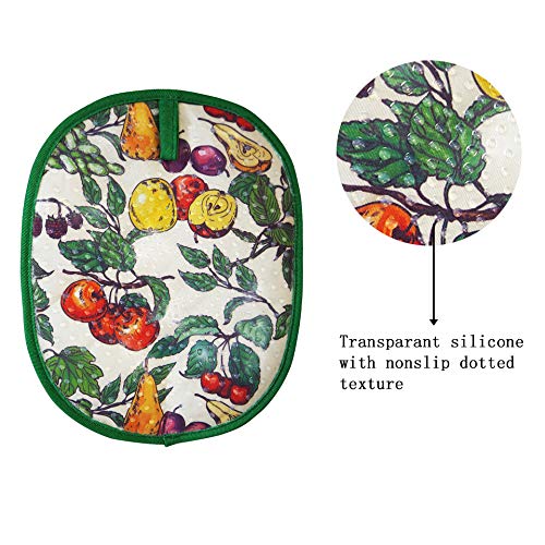 Pot Holders with Transparent Clear Silicone Shell and Nice Friut Flower (Potholders / Fruit Flower)