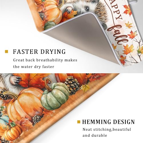Happy Fall Dish Drying Mat (Happy Fall Yellow / 24" x 18")
