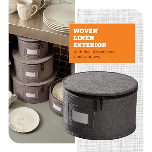 6 Piece China Storage Set (Gray / 6 Piece Hard Shell Set for China Storage)