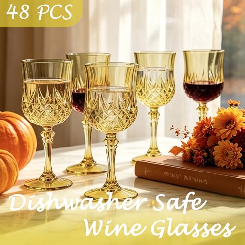 48Pack Plastic Wine Glasses (48 Count)