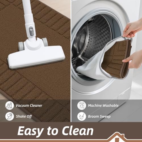 Kitchen Rugs Non Slip Washable 2PCS