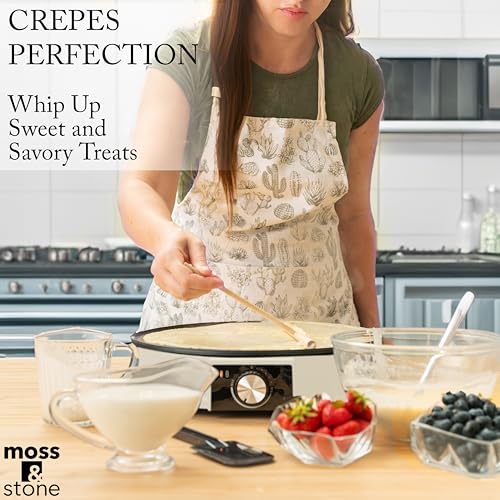 12” Electric Crepe Maker Machine (12 Inch Corded / Beige)
