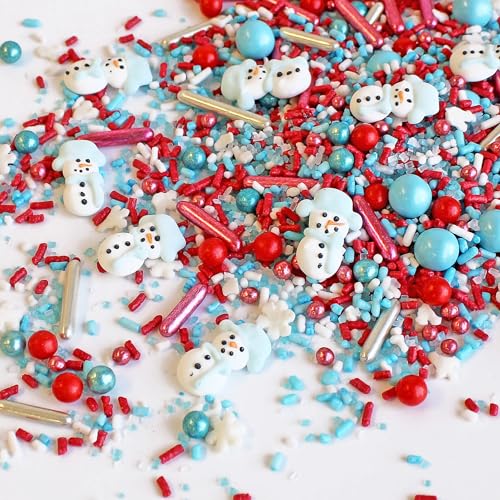 Oh Snow Cute Sprinkle Mix (Red, White, Icy Blue)