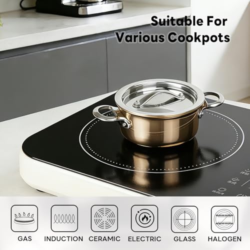 Mini Sauce Pan with Lid (0.42 QT / Rose Gold)