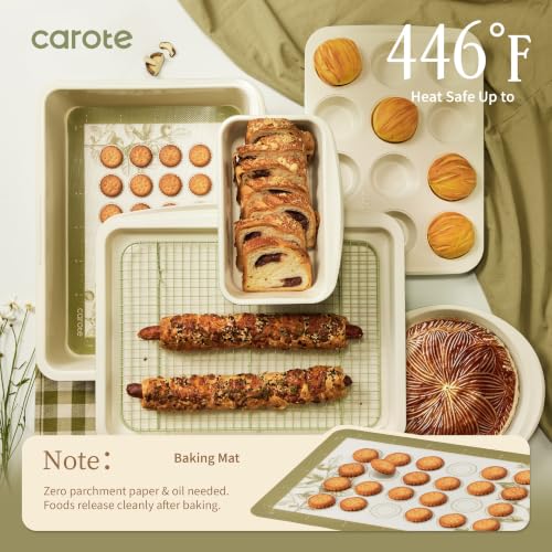 42pcs Ceramic Cookware Set (Green / 42 Piece)