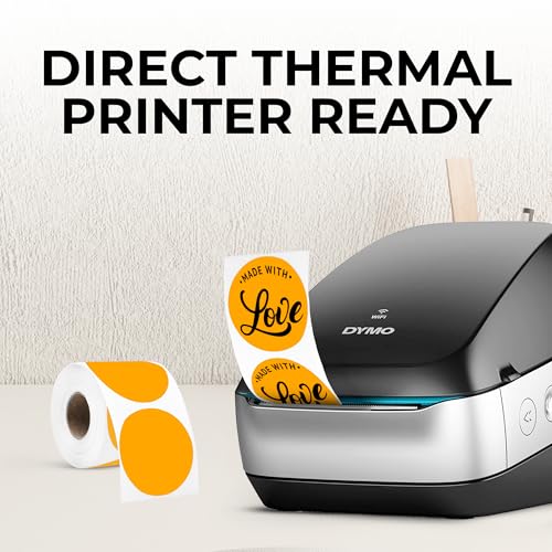 Orange Thermal Labels (Orange / 300 Stickers)