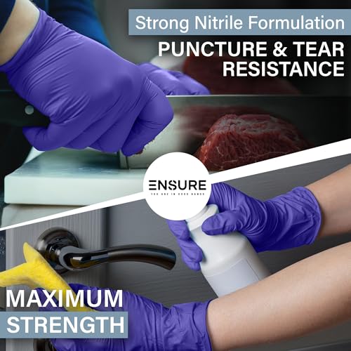 Blue Nitrile Gloves Medical Powder & Latex Free Chemical Resistant (200 Count)