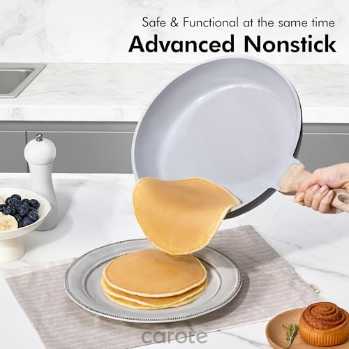 21pcs Ceramic Cookware Set (Grey Black / 21 Piece)