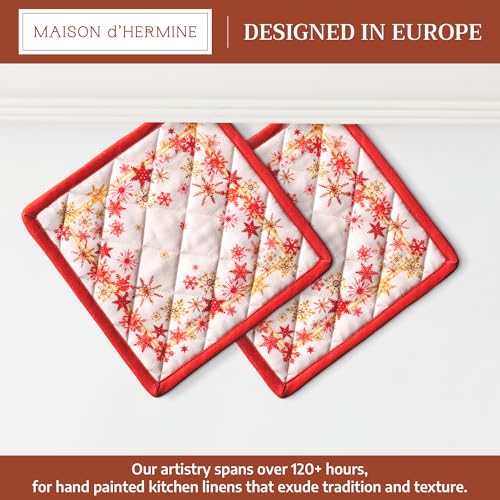 Pot Holders 100% Cotton Potholders (082 - Crystal Star / 8" x 8" (Pot Holder Pack of 2))