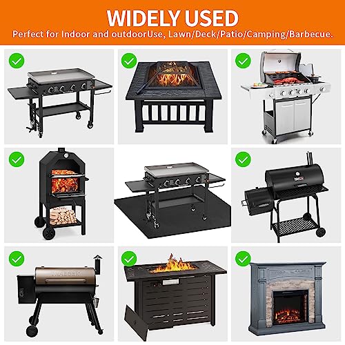 Under Grill Mats for Outdoor Grill (40x48 inch double side fireproof)
