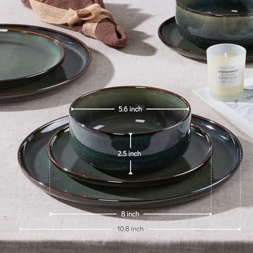 Dinnerware Sets for 6 (Obsidian Green / Service for 6)