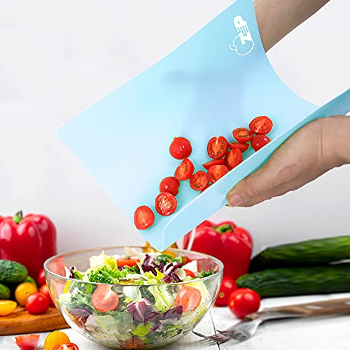 Flexible Plastic Cutting Board Set of 3 Gradient Color (Blue)