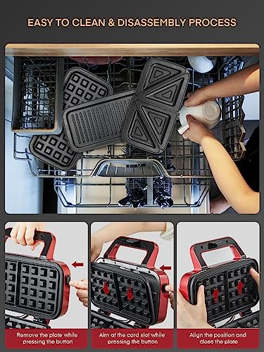 3 in 1 Waffle Maker Sandwich Panini Press