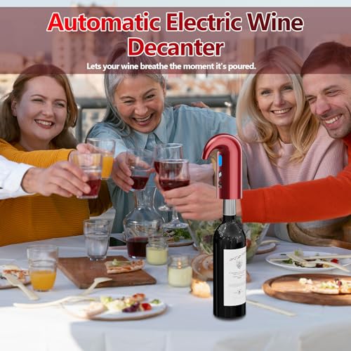 Fathers Day Gift Electric Wine Aerator & Dispenser (Mini / Lucky red)