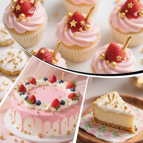 Gold Pearl Star Rods Sprinkles Edible (5.29 Ounce)