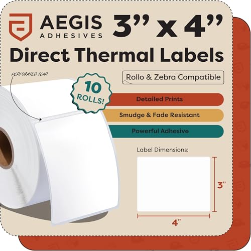 3" X 4" Direct Thermal Labels (3" X 4")