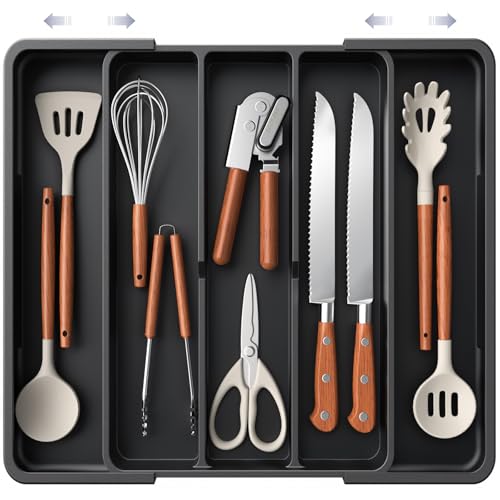 Silverware Drawer Organizer (X-Large / Black)