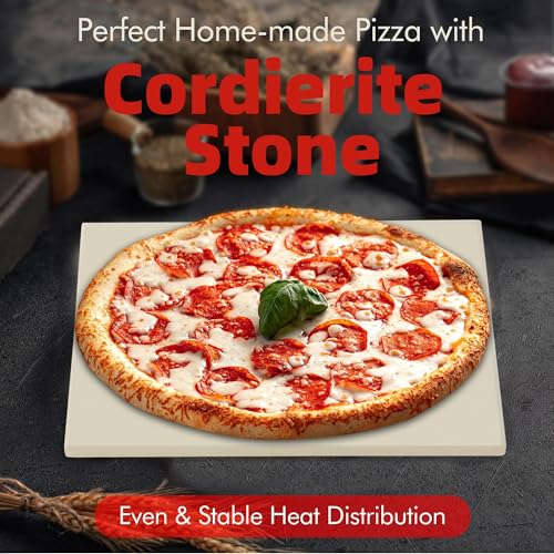 13.86" Square Pizza Stone (13.86"x13.86"x0.47"H)