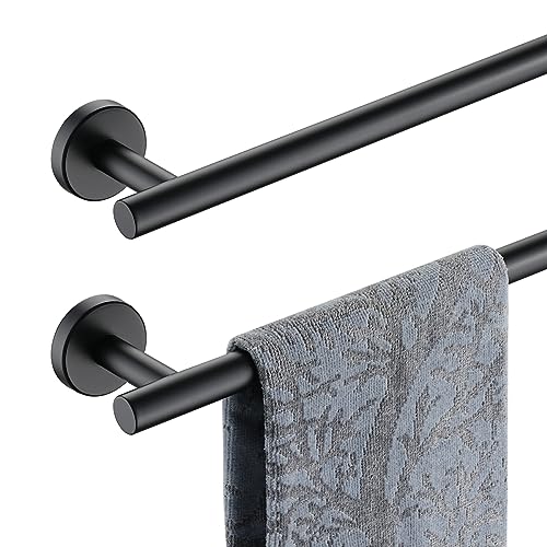 Black Bath Towel Bar (Black / 33 Inch (2 Pack))