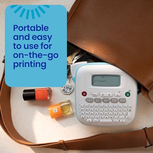 P-Touch PT-N20 Personal Desktop Label Maker, Portable, Handheld and Prints, P-Touch Btag ~½” (12mm) Wide Color Personalized Label Tapes
