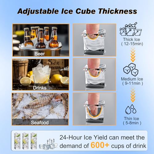 Commercial Ice Maker Machine (140Lbs/24H)