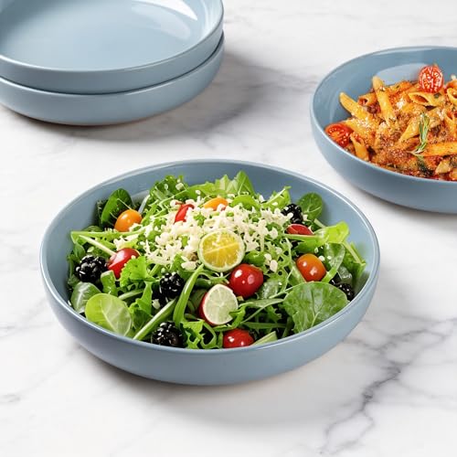 8.75'' Large Ceramic Pasta Bowls (Stone Blue(8.75inch))
