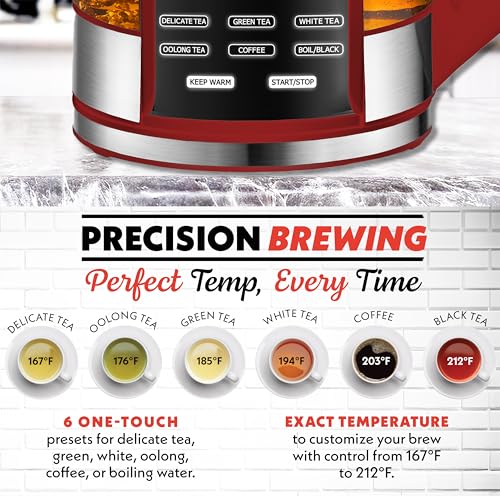 Electric Glass Kettle (Red)