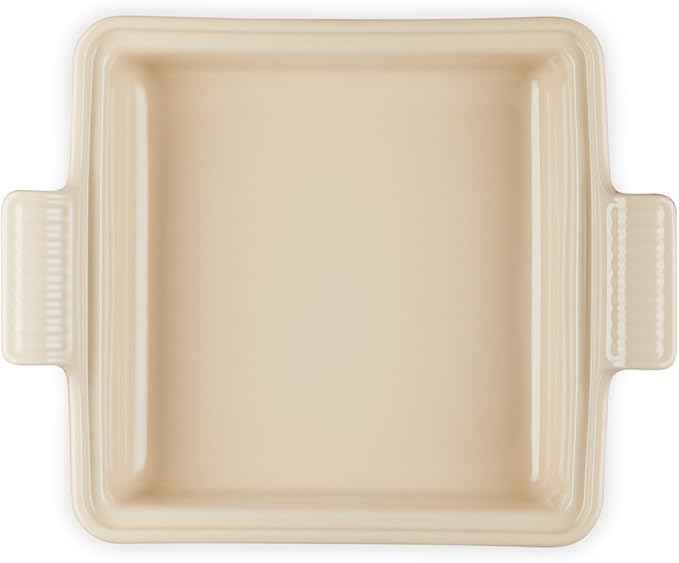 Le Creuset Stoneware Heritage Shallow Square Casserole, 2qt. (9”), Cerise