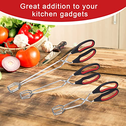 3 Pack Scissor Tongs Cooking Stainless Steel Food Tongs Barbecue Grilling Tongs for Flipping Food Tool