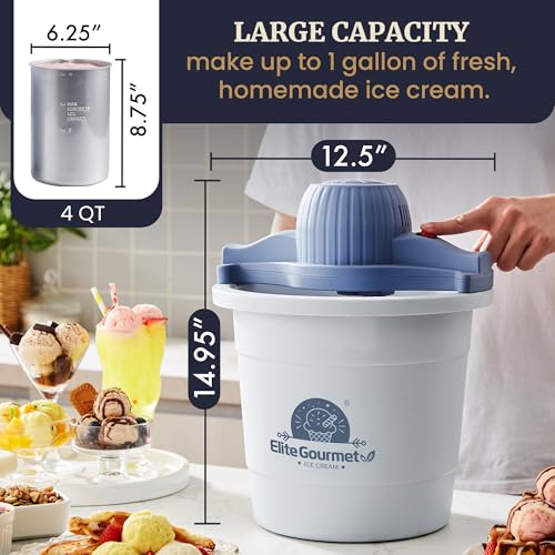 EIM350 4Qt 50W Electric Ice Cream Maker (Periwinkle)