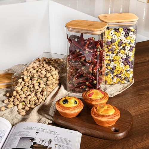 56oz 1.8Qt Rectangle Glass Storage Containers with Lids 3 (3 Count)